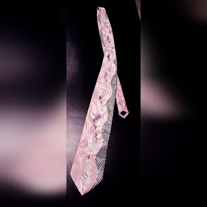 Elegant Pink Swirl Men's Tie